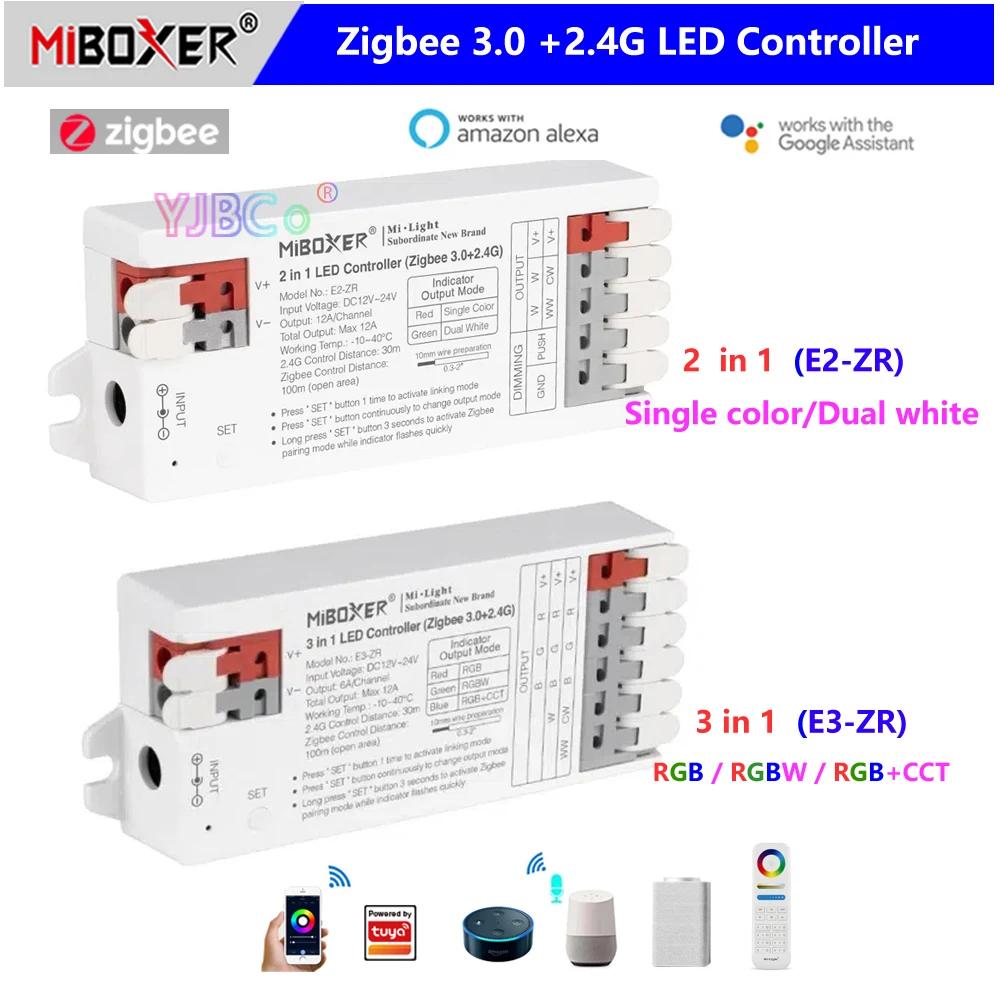 Miboxer ׺ 3.0 LED Ʈѷ, 2/3  1, DC 12V 24V, ܻ,  ȭƮ, RGB, RGBW, RGB + CCT LED Ʈ , 2.4G RF 